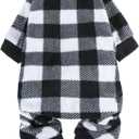 SCENEREAL Dog Pajamas for Small to Large Dogs Soft Pet Sweater Clothes Warm Puppy Onesie Outfits for Doggie Winter Christmas - Dog Jammies Pjs (Black)