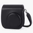 Phetium Instant mini 12 Camera Protective Case Compatible with Instax Mini 12 11,PU Leather Bag with Pocket and Adjustable Shoulder Strap (Black)