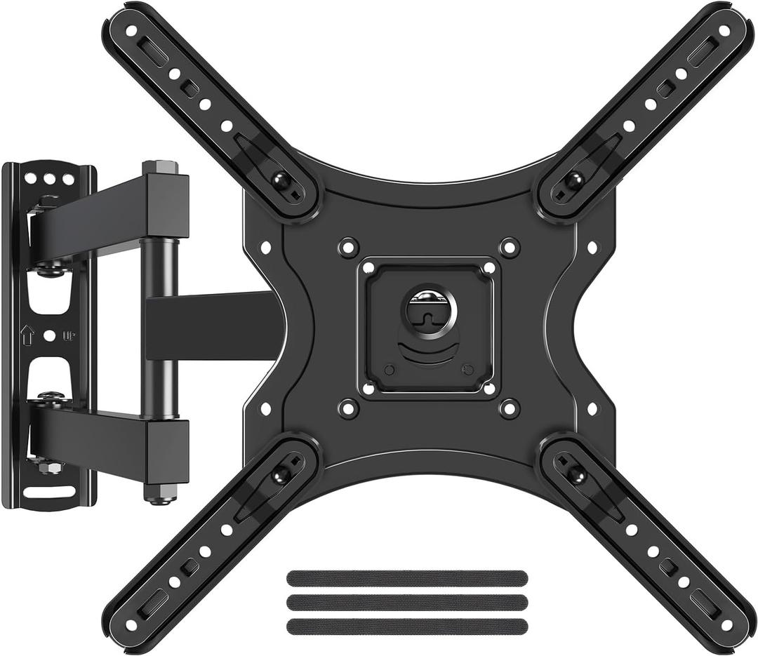 ELIVED Full Motion TV Wall Mount for Most 26-60 Inch TVs, Articulating Arms Swivel and Tilt tv Mount, Wall Mount Brackets Max VESA 400x400, Single Stud Perfect Center Design, Holds Up to 77 lbs.