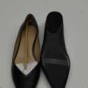 Naturalizer Women's Havana Pointed Toe Slip-On Ballet Flat (10 Wide, Black Leather)