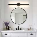 Modern Bathroom Vanity Light Black Bathroom Light Fixture Over Mirror 32 Inch 26W Dimmable 5CCT LED Vanity Light Bar for Bathroom Mirror Cabinets Bedroom