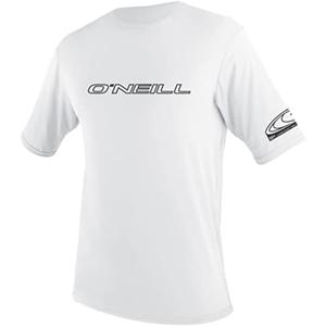 O'NEILL Men's Basic Skins 50+ Short Sleeve Sun Shirt (Medium, White)