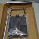 RUACQ Toilet Paper Holder Stand, Bathroom Toilet Paper Roll Holder Free Standing, Toilet Tissue Holder Stand with Post Pivoting Design, Stable Weighted Base, SUS304 Stainless Steel (Brushed Nickel)