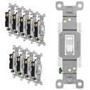 ENERLITES Toggle Light Switch, 3-Way or Single Pole, 15A 120-277V, Grounding Screw, Residential Grade, UL Listed, 83150-W-10PCS, White (10 Pack)
