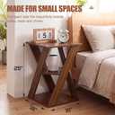 Modern Wooden Side Table, Living Room End Table, Nightstand, Walnut, 16 D x 16 W x 25 H inches