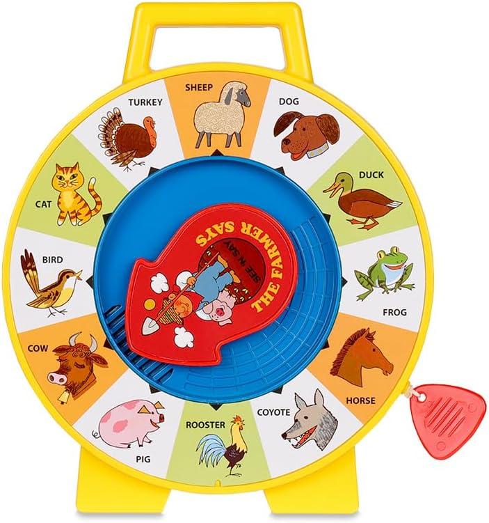 Fisher Price Classics - Farmer Says See 'n Say - Vintage Learning Toy, Sounds and Animals, Interactive Retro Game for Kids, Girls, Boys, Baby, Preschoolers, Toddlers, Unisex Ages 18 Months +