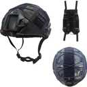 CMAIR4U Airsoft Fast Helmet with Helmet Cover,PJ Type Tactical Helmet with Front NVG Mount and Side Rail,Military Tactical Airsoft Gear