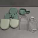 Hanging Automatic Pet Food Water Dispenser, Cage Cat Food Bowl Dog Feeding Station, Auto Gravity Pet Feeder with Bowl for Bird Puppy and Kitten Rabbit Chinchilla Ferret (Mint Green)