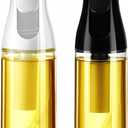 Oil Sprayer for Cooking, 200ml Glass Olive Oil Spray Bottle Mister, for Air Fryer, Salad, BBQ, Baking, Frying, Refillable Dispenser for Olive, Canola, Vinegar, Pack of 2