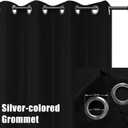 BONZER Outdoor Curtains for Patio Water Resistant Heavy Privacy Light Filtering Grommet Outside Curtains for Porch, Pergola, Gazebo, 1 Panel, 54W x 84L inch, Black