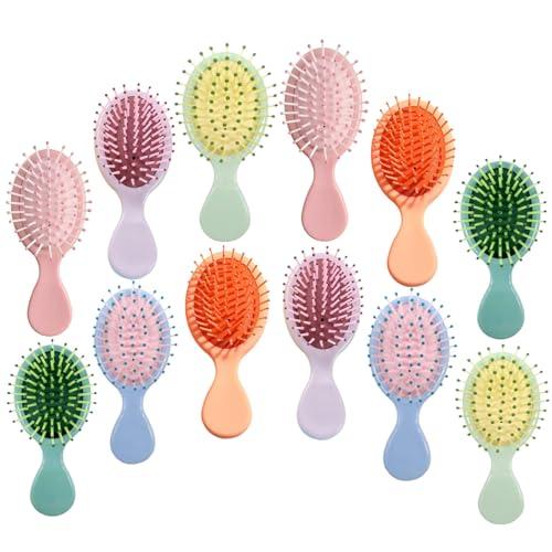3 Pack Mini Hair Brush Bulk, Wet Hair Brush for Travel, Mini Brush for Most Hair Types, Travel Brushes, Bridesmaid Gifts