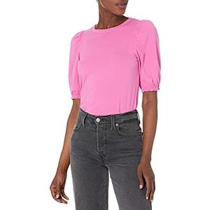 Amazon Essentials Women's Regular-Fit Twist Puff Sleeve Crewneck T-Shirt, M