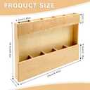 Wooden Straw Holder Straw Organizer Straws Storage Container with 4 Pcs Double Sided Adhesive Tape for Kitchen Counter