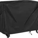 Outdoor Table Cover, Fits 40 inch Outdoor Royal Gourmet Double-Shelf Movable Dining Cart Prep Table,420D Tear-Resistant, UV Resistant, Waterproof Outdoor Dining Cart Cover, Black