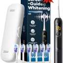 SAKYPRORAL Electric Toothbrush with AI Smart Screen for Adults Kids Teens | 6 Brush Heads | 150-Day Battery, Real-Time Brushing Map | 5 Whitening Modes, Travel Case | Sonic Toothbrush (Black)