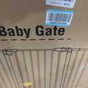 keny 29"-42.5" Baby Gate for Stairs, Auto Close Safety Dog Gate, Pressure Mounted Easy Walk Through Pet Gate for Doorways, Durable Stair Gate, 30" Tall, White