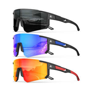 Polarized Sports Sunglasses for Men, UV400 Protection Mens Sunglasses Wrap Around Sun Glasses for Cycling Running, Pack of 3