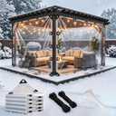 Clear Vinyl Tarp Heavy Duty Waterproof with Grommets, 8×14 FT 14 Mil, Clear Tarps-8x14FT