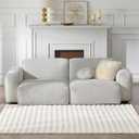 Bedsure Fluffy Area Rugs for Living Room, 5x7 Machine Washable Shaggy Carpet, Soft Plush Non-Slip High Pile and Pet Friendly Throw Rugs for Bedroom, Cream White 
