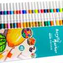 Marker Pen For Kids  PP Material, Quick-Drying Waterproof Marker, Fine Tip And Brush Pen | Perfect For Stone Wood Canvas Crafts Painting Drawing Art Supplies Creative Use