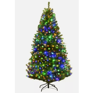 6 ft Artificial Green Christmas Outdoor Plant Decorated Tree -...