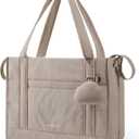 BAGSMART Diaper Bag Tote Puffer, Hospital Bag for Labor Delivery with Pacifier Case, Lightweight Baby Bag for Travel, Work | Multifunctional, Insulated Pockets, Water Resistance (Grayish Brown)