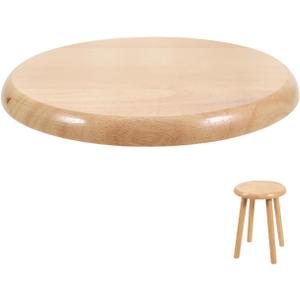 DOITOOL Solid Wood Bar Stool Seat Replacement 11.61 Inch Round Chair Seat Top for Home Office Barstools Seating Part