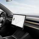 One-Piece No Gap Dashboard Cover Wrap and Front Door Trim Panel Compatible with 2019-2024 Tesla Model Y 2021-2023 Model 3 Interior (Matte Carbon Fiber)