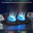 KeiBn Laptop Cooling Pad, Gaming Laptop Cooler 2 Fans for 10-15.6 Inch Laptops, 5 Height Stands, 2 USB Ports (S039)