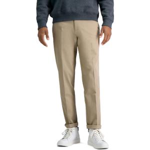 Haggar Men's Premium No Iron Slim Fit Flat Front Casual Pant (36W x 30L, Khaki)