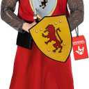 fun shack Knight Costume Men, Medieval Knight Costume Men, Mens Knights Costumes, Crusader Outfit, Halloween Costumes Adult (Medium, Red)