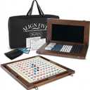 Games for Adults and Family, Align Five Walnut Wood Strategy Board Game, 11 inches x 20 inches x 2.25 inches