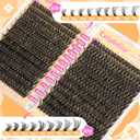 calphdiar Lashes Clusters 60D+80D Thick Eyelash Clusters 480PCS Wispy Lash Clusters Eyelash Extensions Fluff D-curly Individual Lashes 10-18mm DIY Volume Lash Extension at Home