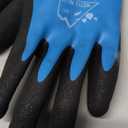 toolant 100% Waterproof Gloves for Men and Women, Winter Work Gloves for Cold Weather, Touchsreen, Thermal Insulated Freezer Gloves, With Grip, Blue, Large