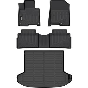 AIPOIL® Floor Mats & Cargo Liner Set for 2023 2024 2025 Kia Sportage Plug in Hybrid (PHEV) All Weather Protection TPE Anti-Slip Automotive Full Set Custom Car Mats Accessories - Black