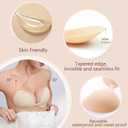 Backless Strapless Bras for Women Large Bust Sexy Silicone Boobas Sticky Bra Push Up Invisible Adhesive Bra