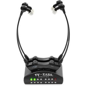 TV  EARS 5.0 Dual Digital Wireless Headset System for Watching, Includes 2 Headsets & RF Transmitter Compatible with Most TV Brands, Ideal for Seniors & with Hearing Difficulties