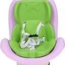 Doll Car Seat for 10-17cm Blind Box Toys, Cute and Functional Car Ornament with Air Vent Clip and Adjustable Safety Strap, Green and Pink