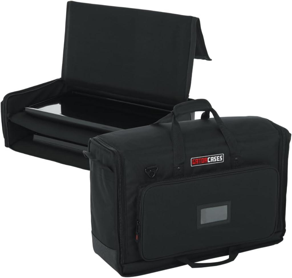 Gator Cases Padded Nylon Dual Carry Tote Bag for Transporting (2) LCD Screens, Monitors and TVs Between 19" - 24", (G-LCD-TOTE-SMX2)