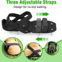 Lawn Aerator Shoes for Grass - Pre-Assembled Grass Aerator Shoes for Lawn - Soil Yard Aerator Tool for Aerating Patio Garden, Black, Medium