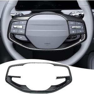 Steering Wheel Button Frame,For Kia Sportage 2026Kia K4 2025,Kia EV6 2025,Kia EV3 2025 2026 - ABS Carbon Fiber Steering Wheel Frame,Steering Wheel Button Cover Accessories, NOT FIT GT-Line Model