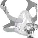 CPAP Mask,CPAP Full Face Mask Silicone Mask CPAP Mask Cover Includes Cushion,Headgear,Frame,Elbow-Universal Replacement Set Suitable for Various Models of CPAP Machines - Medium