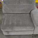 Right Side Seat Module for Modular Sectional Couch Sofa, Living Room Accent Armless Sofa Chair with Storage & Pillow, Modern Side Sectional Middle Unit, Chenille Light Grey