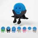 Creative Hanging Sponge Holder with Drainage/Traceless Glue, 3D Printing Countertop Funny Sponge Holders for Kitchen Sink, Keeps Your Sponge Dry & Smiling, for Scrub Daddy Holder (1, Black)