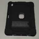 Case for iPad (A16) 11th Generation 11 Inch 2025 / iPad 10th Generation 10.9 Inch 2022, [Built-in Pencil Holder] Heavy Duty Shockproof Rugged Protective Case, Black