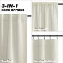 KGORGE Short Curtains for Small Window, Privacy Thermal Insulated Bathroom Curtains Noise Reducing Drapes for Kitchen Cafe Living Room, Back Tab Rod Pocket, W34 x L45 inches, Beige, 2 Panels