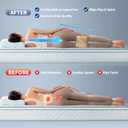 Knee Pillow for Side Sleepers with Champagne Satin Pillowcase- Adjustable Thickness Leg Pillow for Hip & Back Pain Relief, Spine Alignment Support, 11x8.5x7.5 Inch