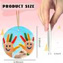 2 x Sublimation Blanks Easter Ornaments Double Sided, 12pcs Sublimation Ornament Blanks Bulk, Sublimation Blanks Products for Birthday, Ceramic Ornaments for Crafts