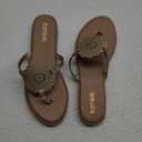 Kensie Maurlee Thong Sandals Flats Silver Gray Size 8.5