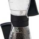 KAMENSTEIN One-Handed 2-in-a-1 Dual Salt and Pepper Grinder-Adjustable and Refillable, 8-Inch, Black